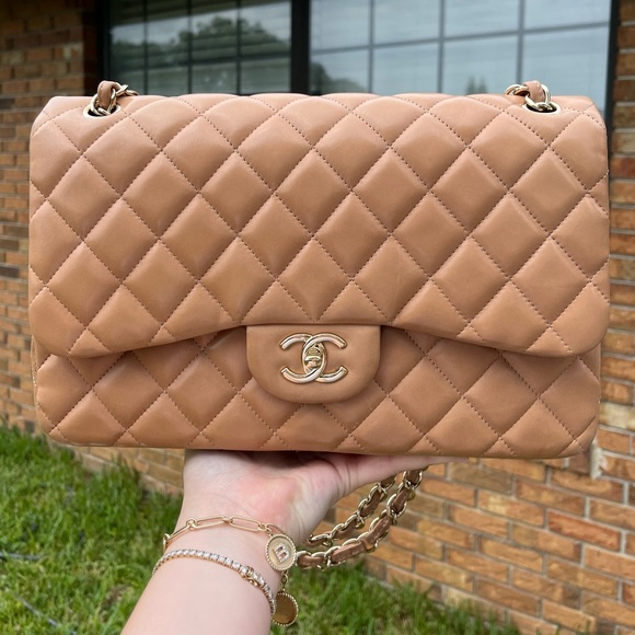 CHANEL Handbags - Chanel Caramel Jumbo Double Flap Bag